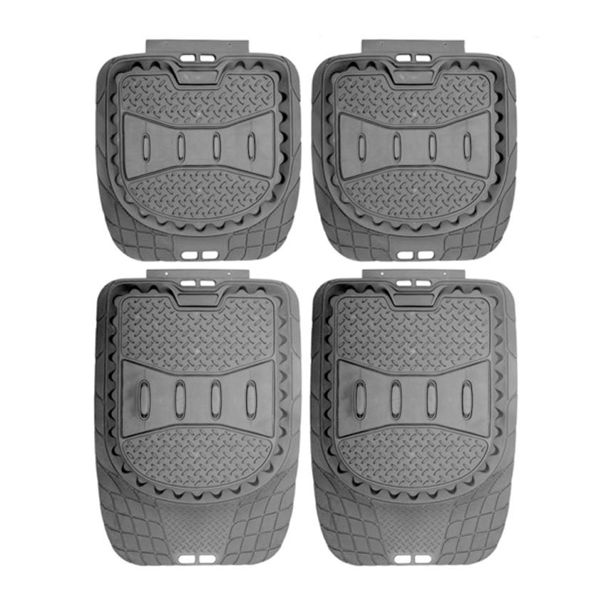 Accesorios para automóviles tapete de piso protector para todas las condiciones climáticas de PVC en negro