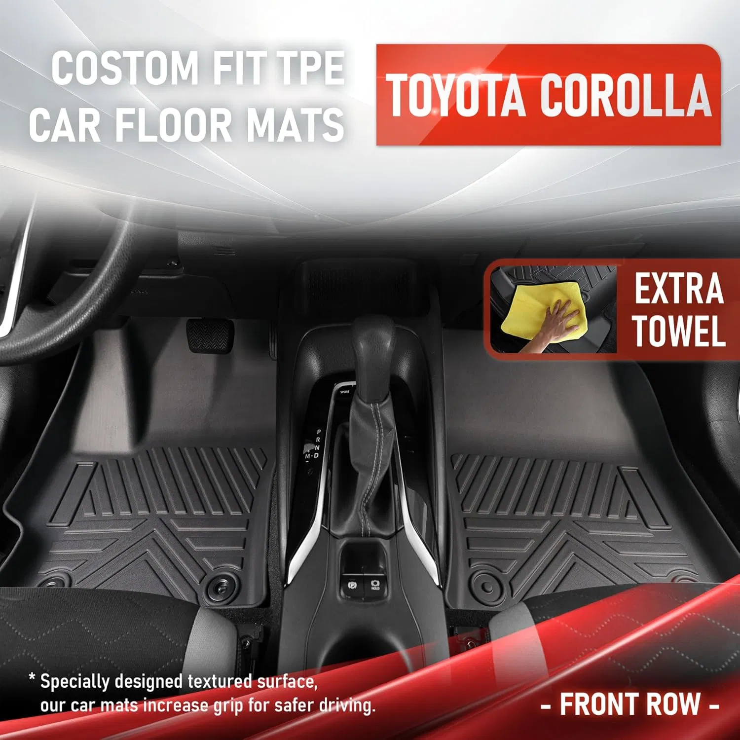 Alfombrilla de coche TPE para todas las estaciones de bajo precio, modelo universal para Toyota Corolla
