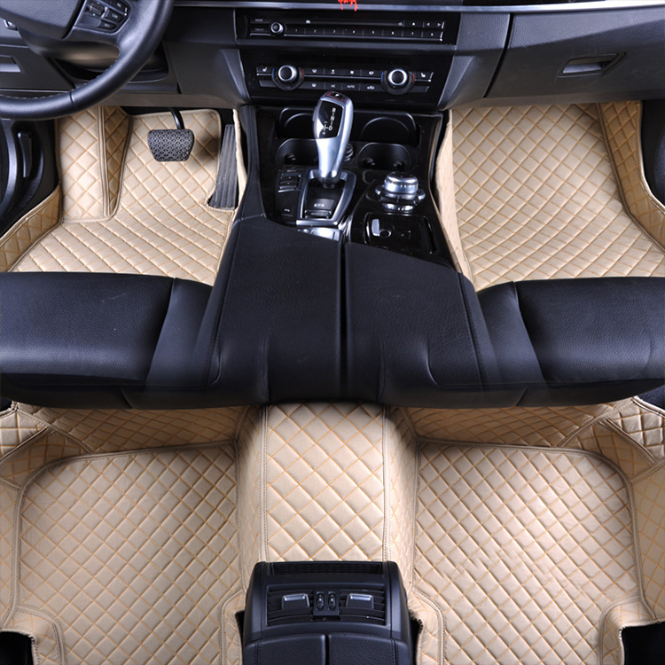 Diseño Clásico Universal 4PCS/Set Alfombrilla de Coche de PVC de Goma Antideslizante