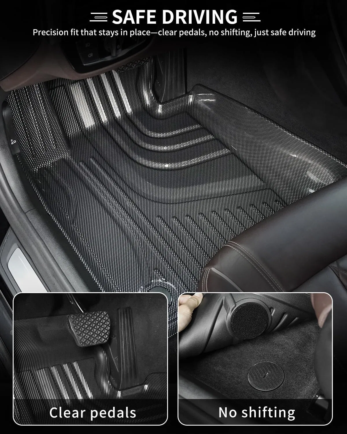 Alfombrillas de suelo de TPE sin olor a goma Deeon para 2017-2021 Hongqi H7