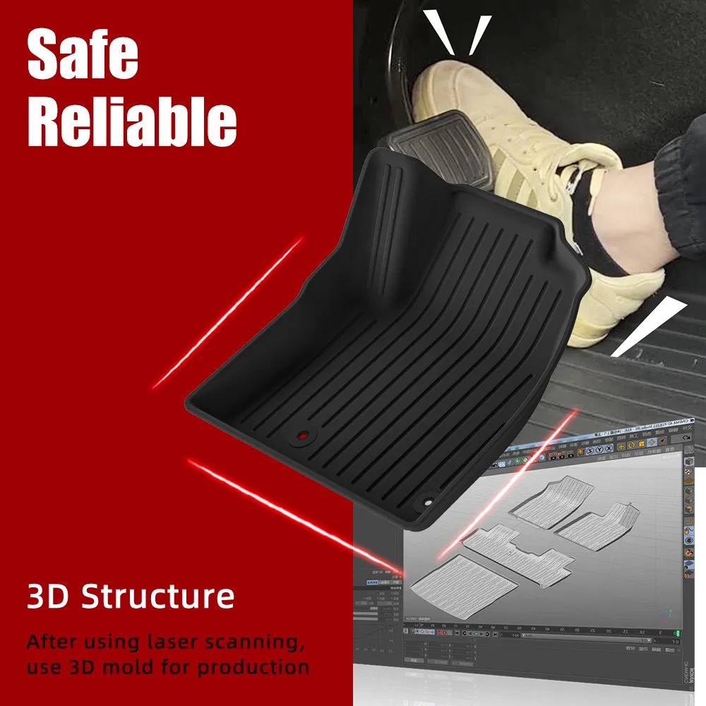 Alfombrilla de maletero trasero impermeable de alta calidad 3D revestimientos de piso TPE alfombrilla de maletero a prueba de polvo para Mitsubishi Outlander 2023-2024 5 asientos