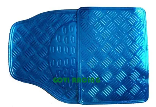 Alfombrillas de piso de PVC azules universales para coche SUV