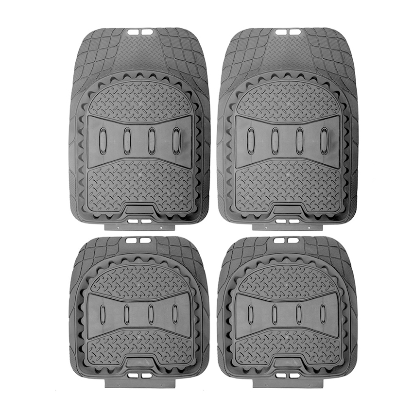 Accesorios para automóviles tapete de piso protector para todas las condiciones climáticas de PVC en negro