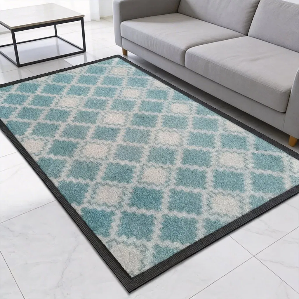 Alfombra de goma para exteriores de alta resistencia, alfombra de lujo con patrón personalizado y logo para mat de piso en almacenes industriales y muelles de carga