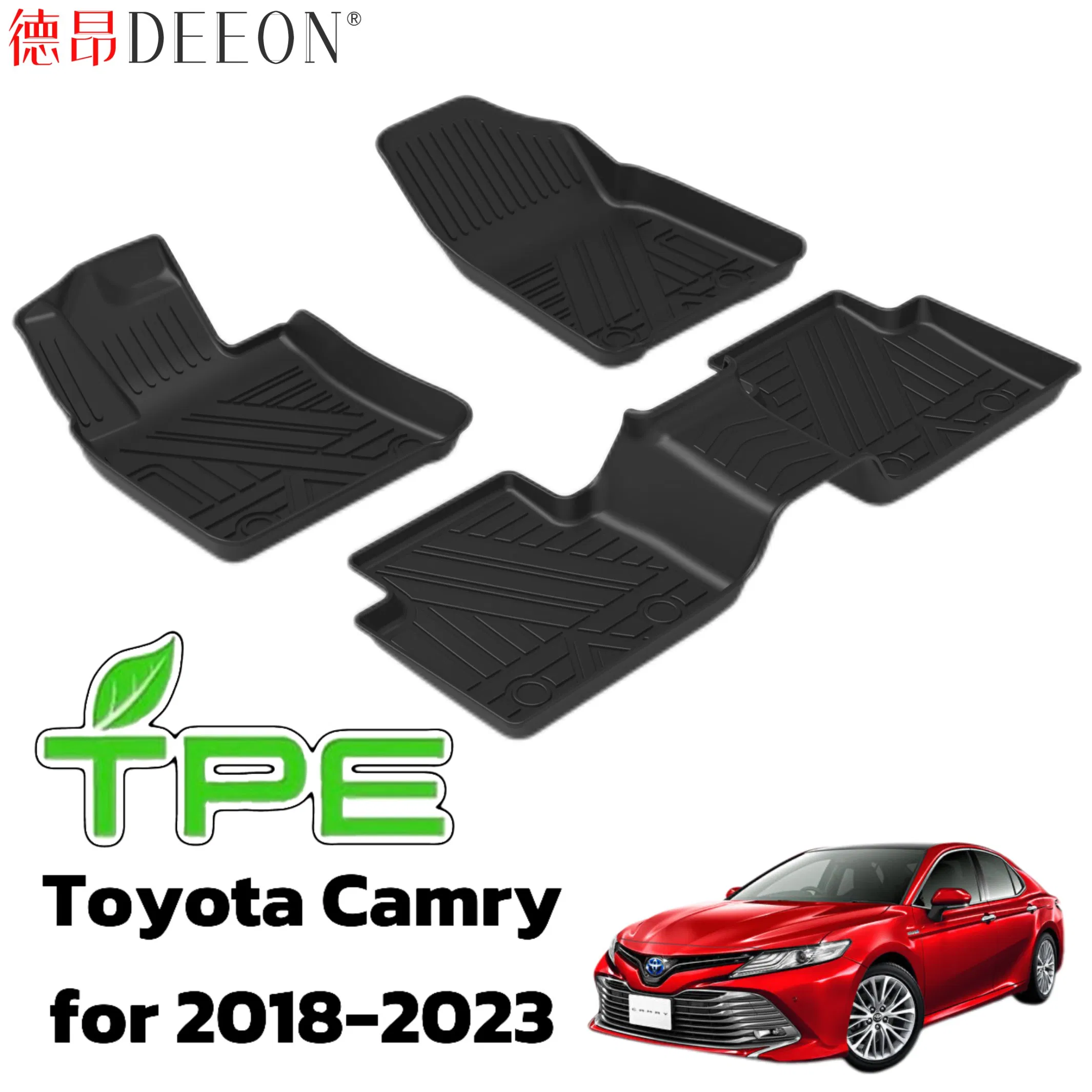 Alfombrilla de piso TPE a medida Accesorio para automóvil Alfombrilla de pie Alfombrilla de maletero para Toyota 3D Revestimiento de piso