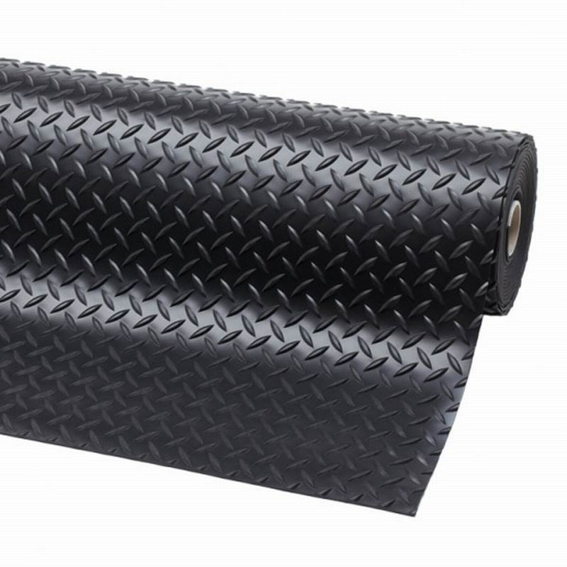 Alfombrilla de goma de colores de diamante ecológica y de bajo precio 3MPa 200%Elongation con entrega rápida, personalizable para uso en gimnasio y automóvil, corte disponible