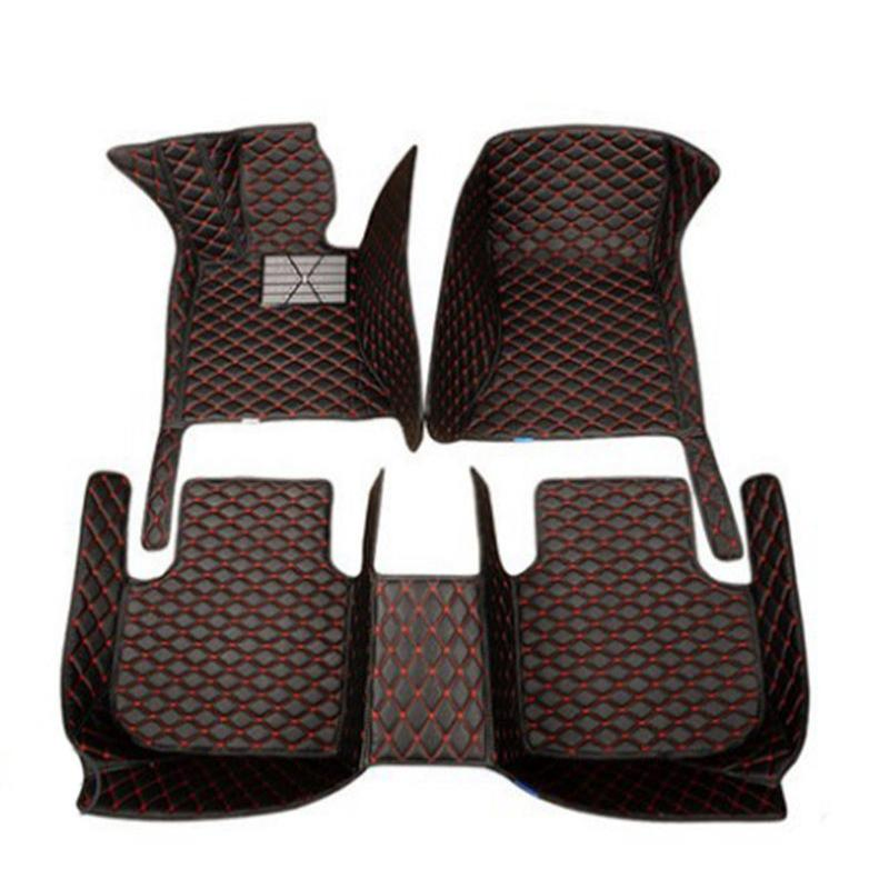 Alfombrillas de piso de cuero PVC impermeable premium 5D para Toyota Honda BMW