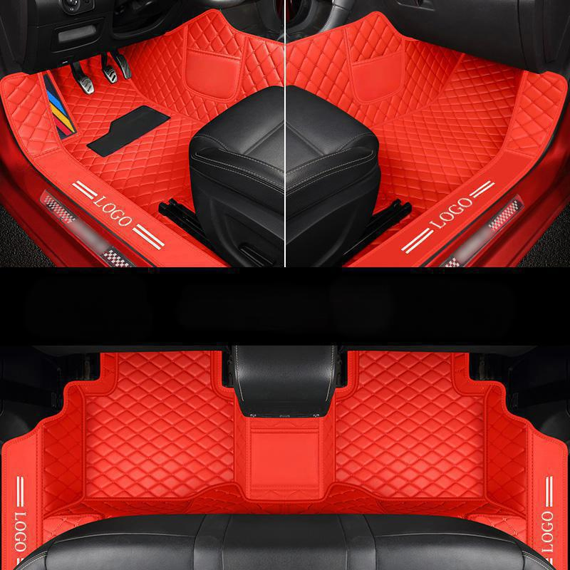 Alfombrilla de coche impermeable prensada en caliente 5D para Dodge RAM 1500 2003-2010 alfombrillas de suelo de cuero de lujo