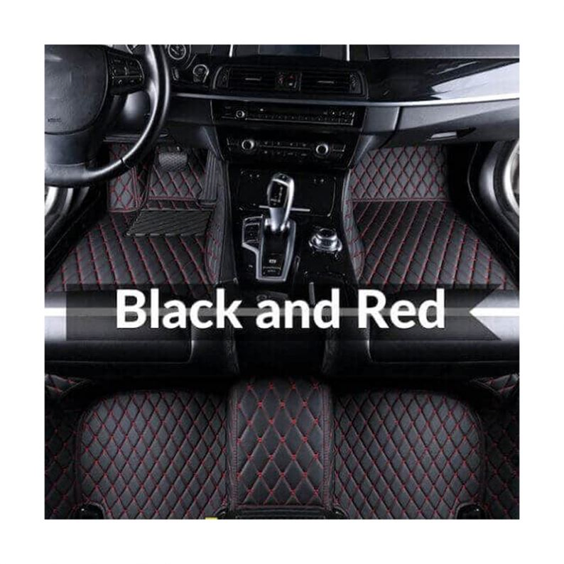Suelo 5 Máquina de Fabricación Personalizada D Calentada Alfombra de Plástico TPR para Todo Clima Color Negro Diseñador Cuero Goma PCS Alfombrillas para Coche