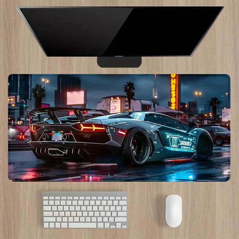 Alfombrilla de ratón grande para juegos de coches deportivos, base de goma antideslizante, diseño de borde cosido, tapete para mesa, alfombrillas para jugadores 900X400 alfombra de oficina