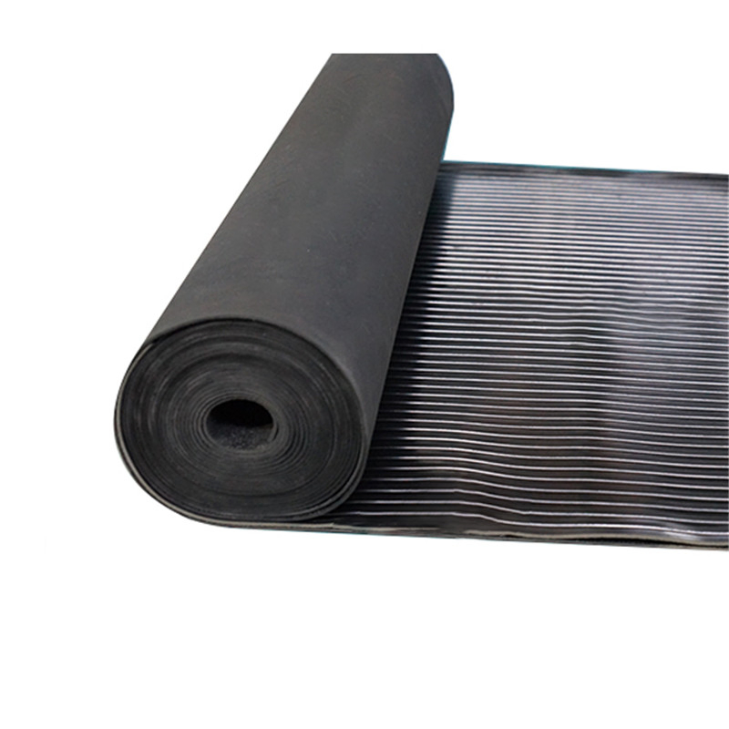 Alfombra de goma gruesa y ancha con ribetes, mat para absorber impactos en el área de carga del almacén