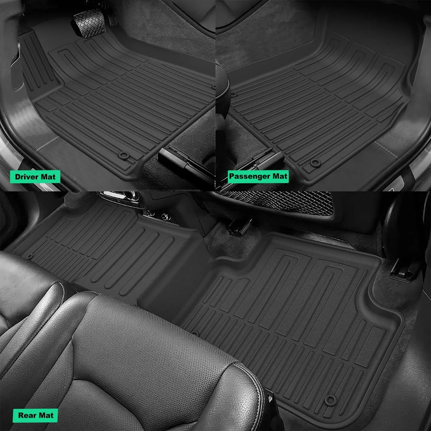 Cobertura Completa 6/7 Asientos Alfombrilla de Coche Alfombrilla de Maletero Accesorio Automotriz para Hyundai