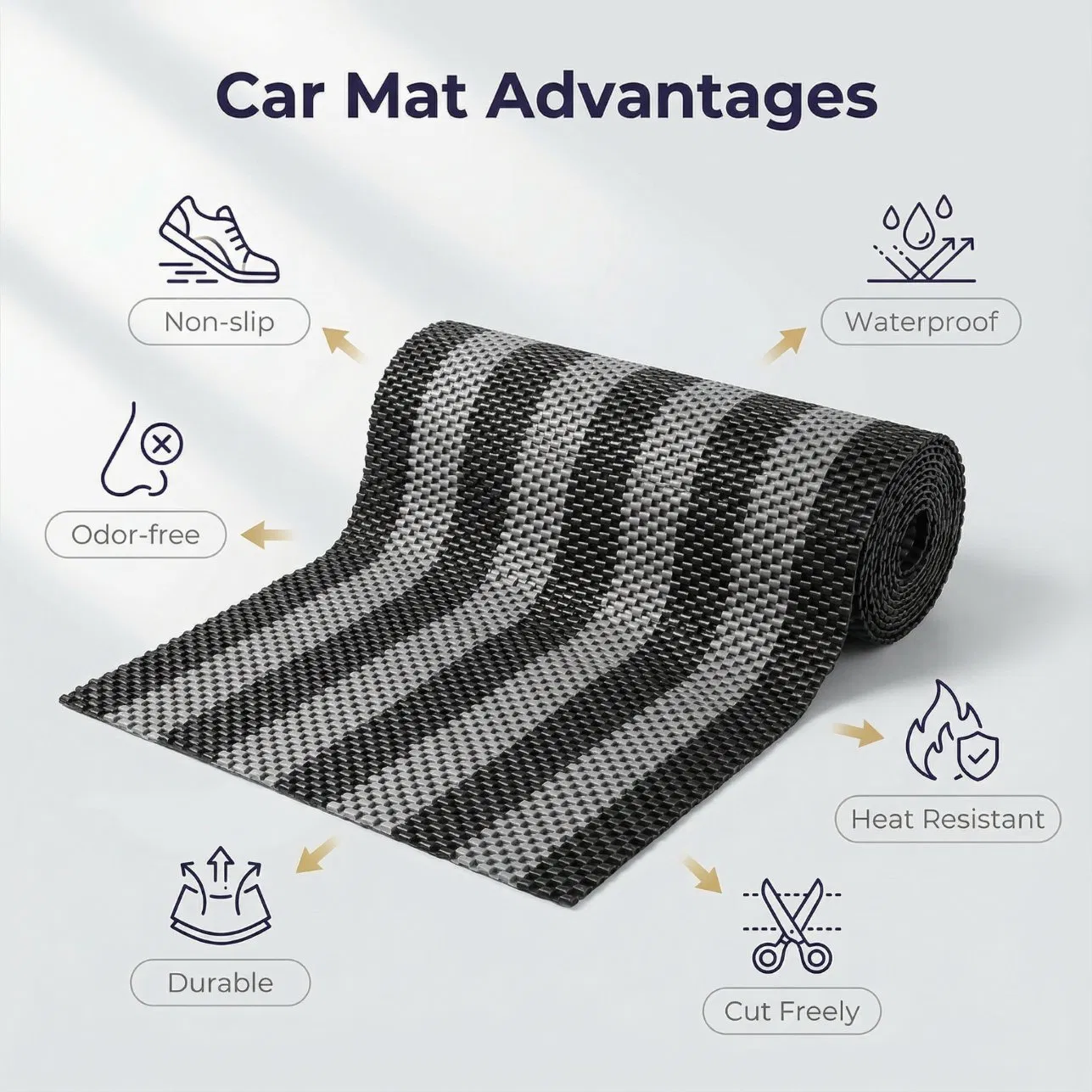 Mats de maletero planos de artes de moldeo a máquina impermeables