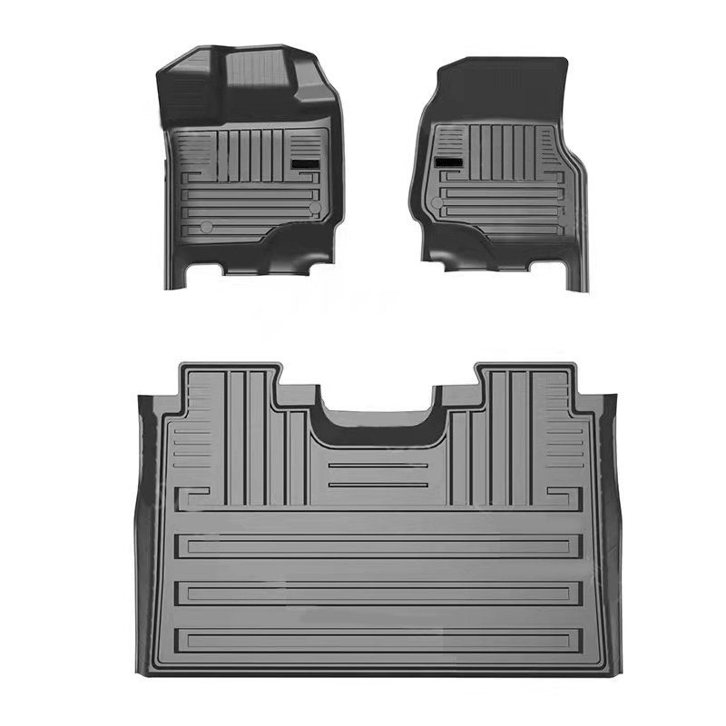 4X4 Alfombrilla Antideslizante Impermeable para Coche 3D Alfombrilla de Piso de TPE para Puerta de Ford F-150 2021