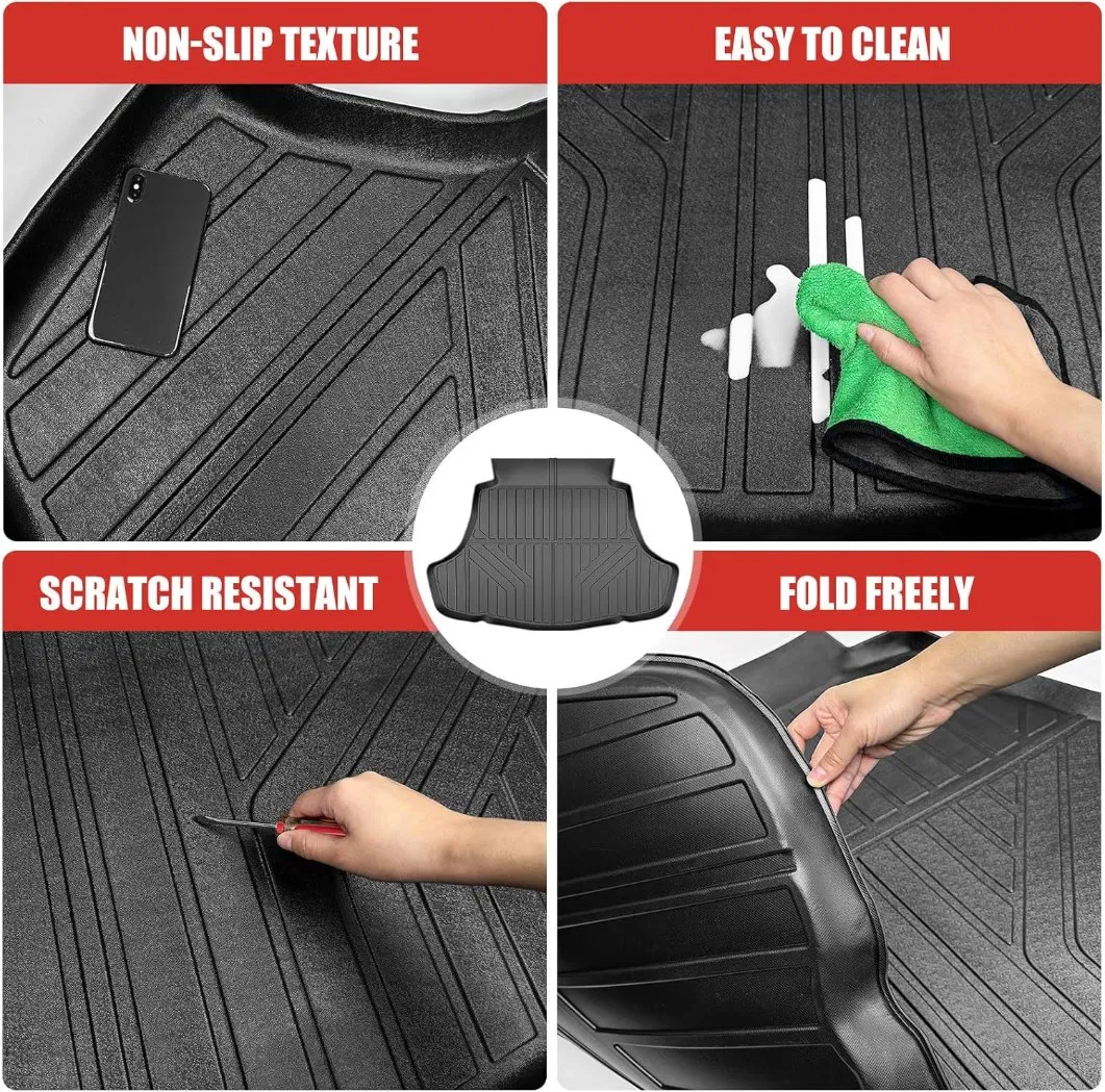 Diseño Mejorado Textura Única Alfombrilla de Maletero TPE para Ford Territory