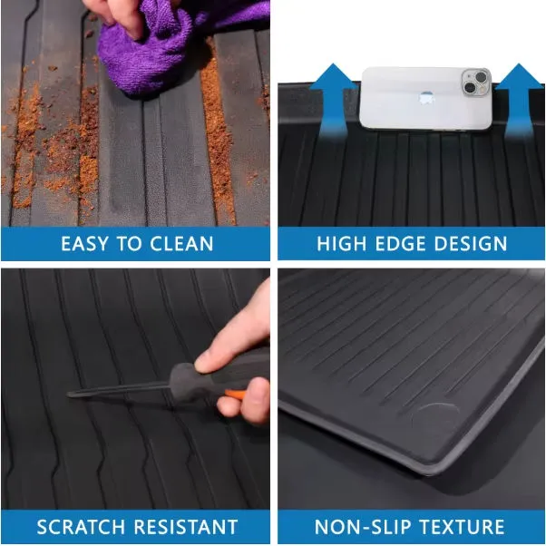 Juego de Alfombrillas de Coche Ecológicas de TPE de Ajuste Universal Negro 3D