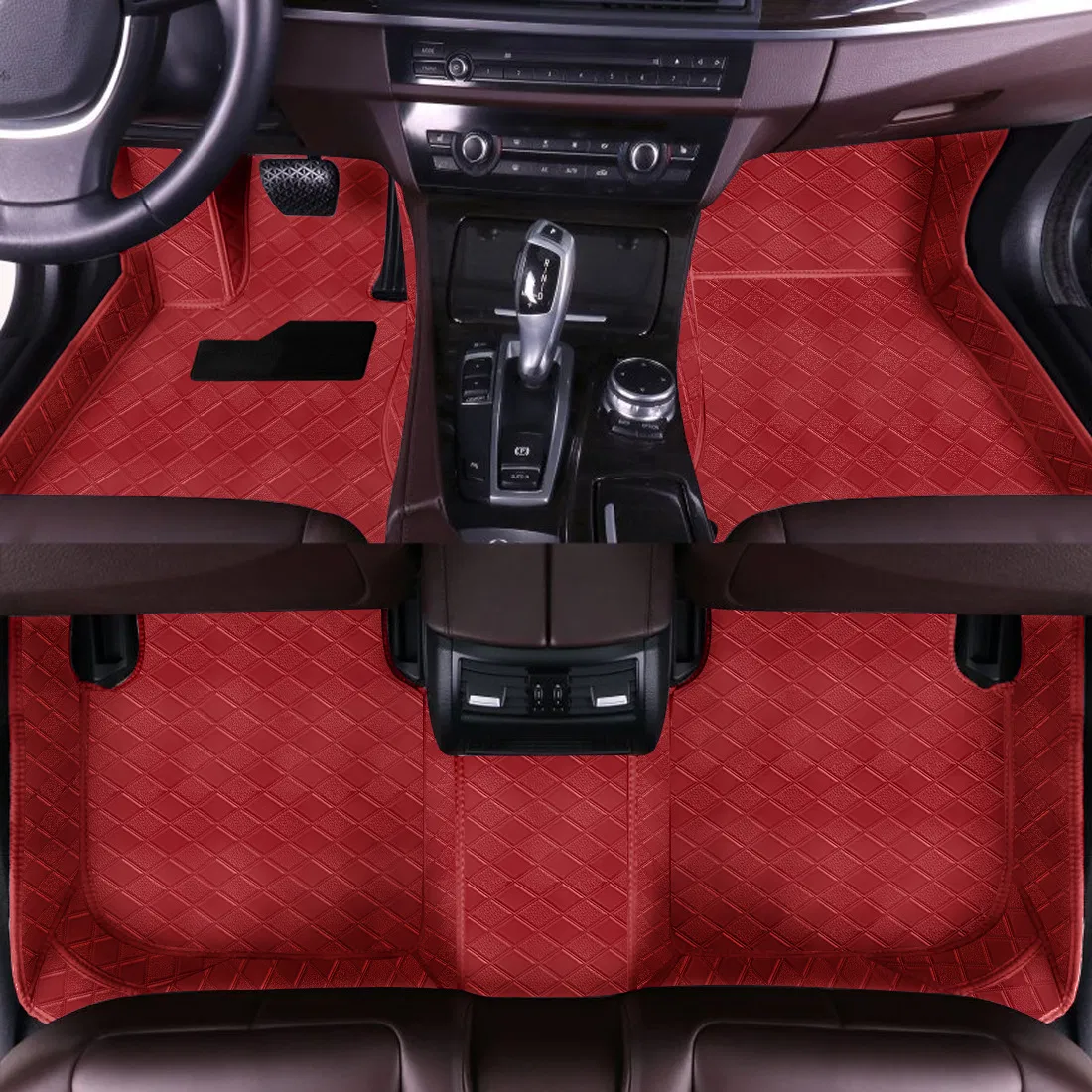 Accesorios de Coche Todo Clima 3D Juego Completo de Alfombrillas de Cuero para el Suelo Protector de la Parte Trasera del Asiento y del Cargador para BMW X4 G02 2019-2025 Alfombrillas Personalizadas de Alta Calidad