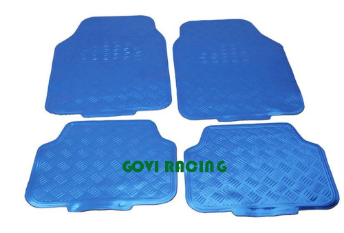 Alfombrillas de piso de PVC azules universales para coche SUV
