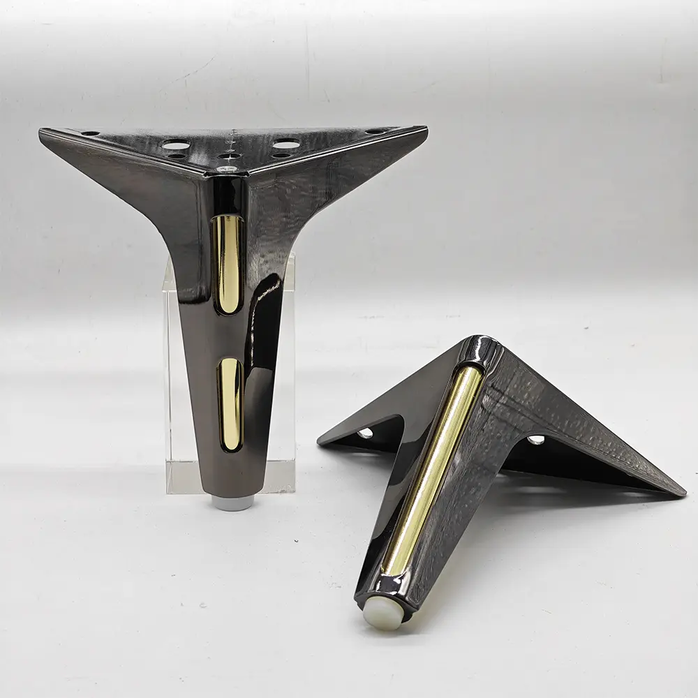 CE Certification Daxinghong Luxury Design Gun Black Gold Plated Best-Selling Sofa Foot A101062 Manufacturers, Supplier