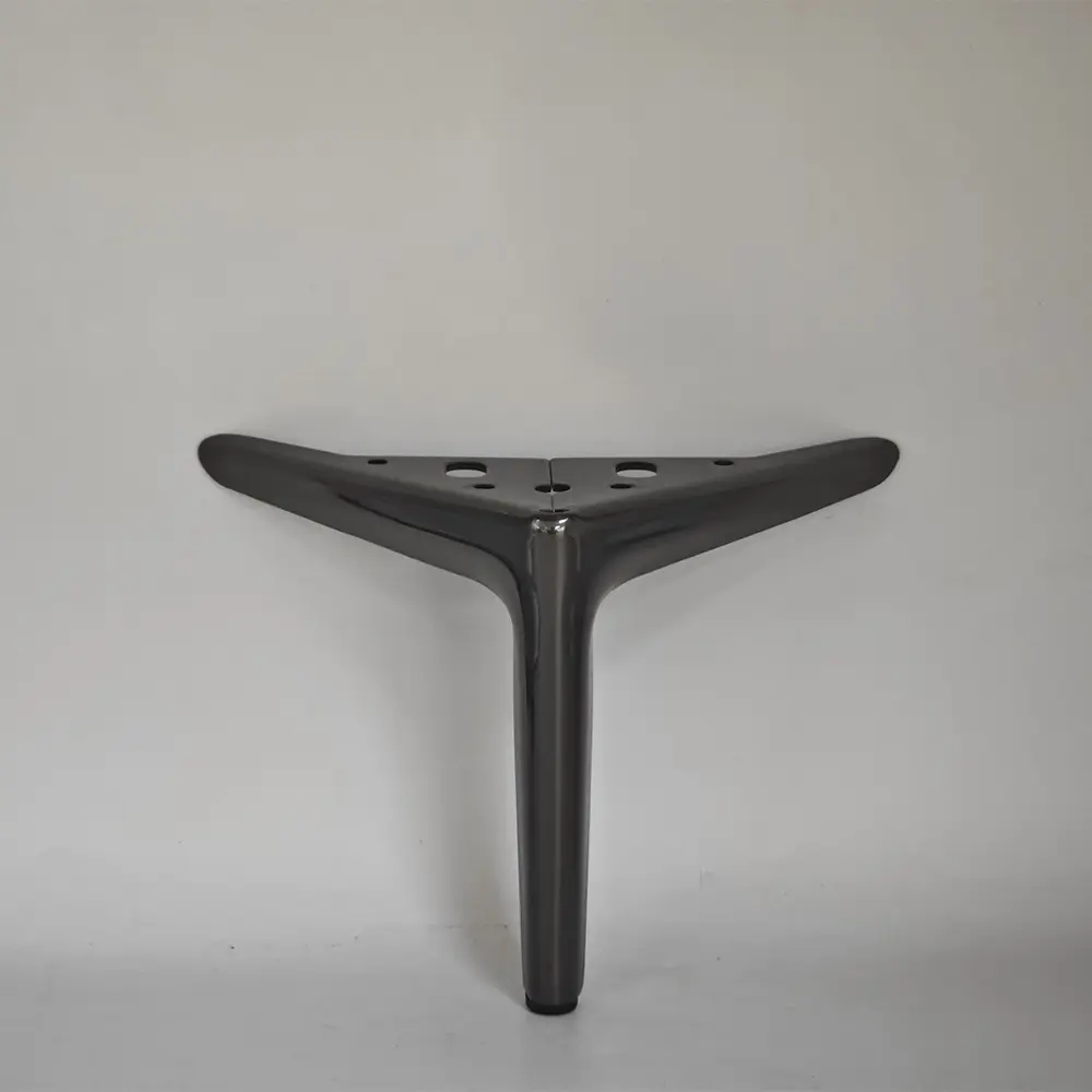 High-Quality Gold, black, iron, metal furniture accessories, metal sofa legs, semi-circular three-prong sofa legs A101054 Product, Service