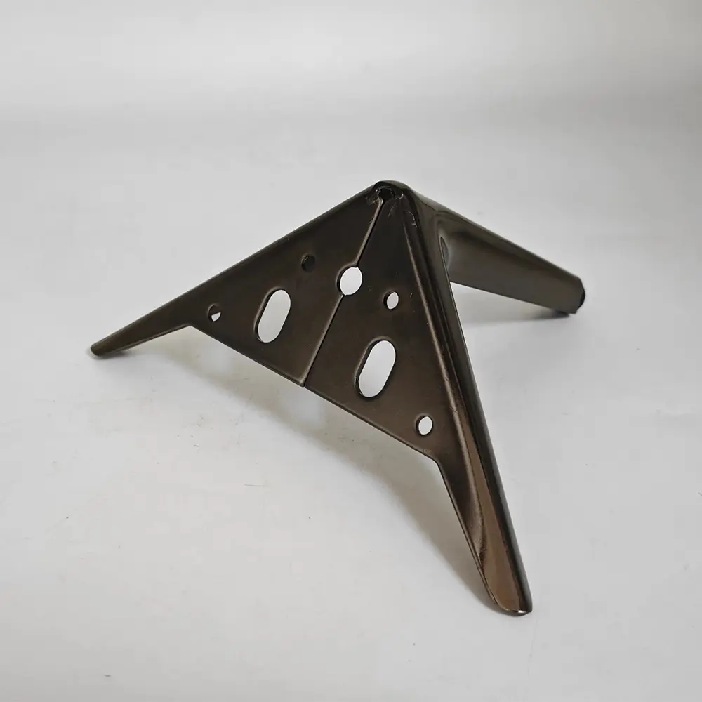High-Quality Gold, black, iron, metal furniture accessories, metal sofa legs, semi-circular three-prong sofa legs A101054 Product, Service