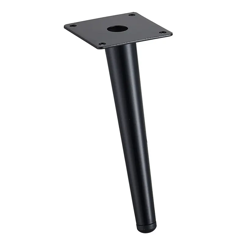 High-Quality Daxinghong Hardware Furniture Leg Frame Manufacturer Black Iron metal inclined cone Tube iron table legs B301010 Companies, Products