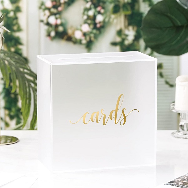 Cheap Frosted Acrylic Wedding Card Box With Slot Manufacturers, Service
