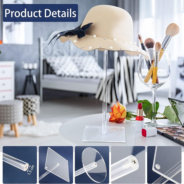 Discount Height Adjustable Acrylic Clear Hat Display Stand Manufacturer, Supplier
