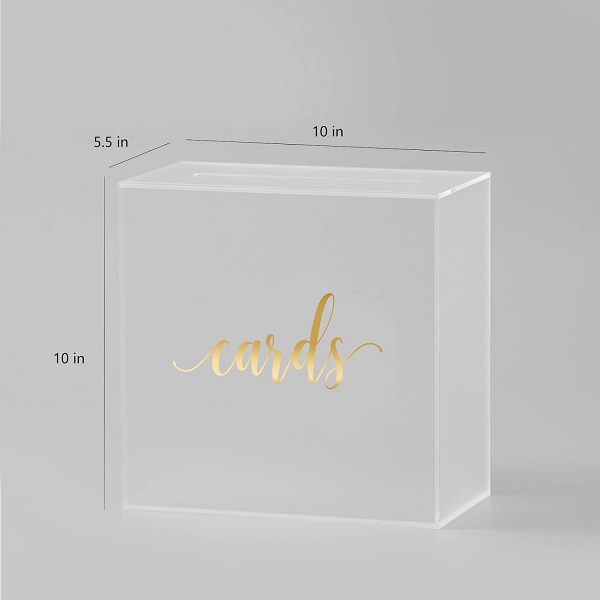 Cheap Frosted Acrylic Wedding Card Box With Slot Manufacturers, Service