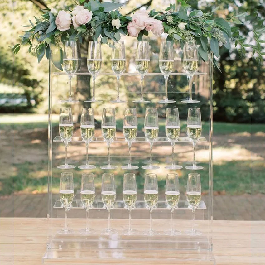Acrylic champagne wall