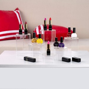 Wholesale Crystal Transparent Hexagonal Acrylic Cosmetic Display Stand Suppliers, Factories