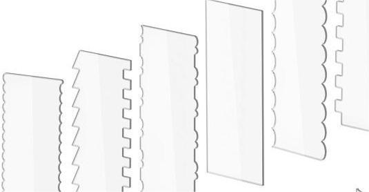 Acrylic cake scraper set baking tool