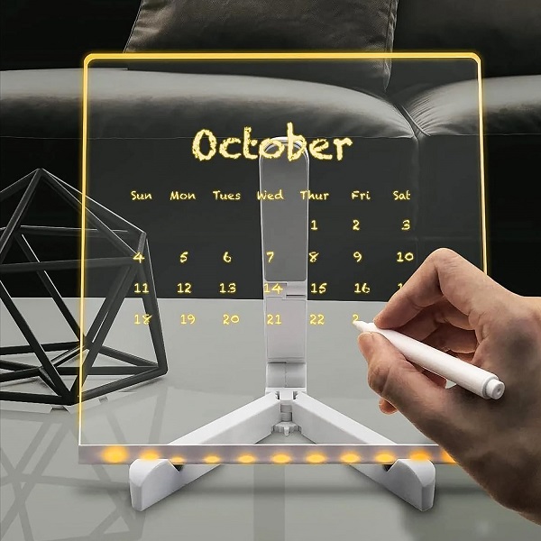 Wholesale Xinquan Clear Acrylic Dry Erase Board with Light Up Stand for Desk Factory, Factories
