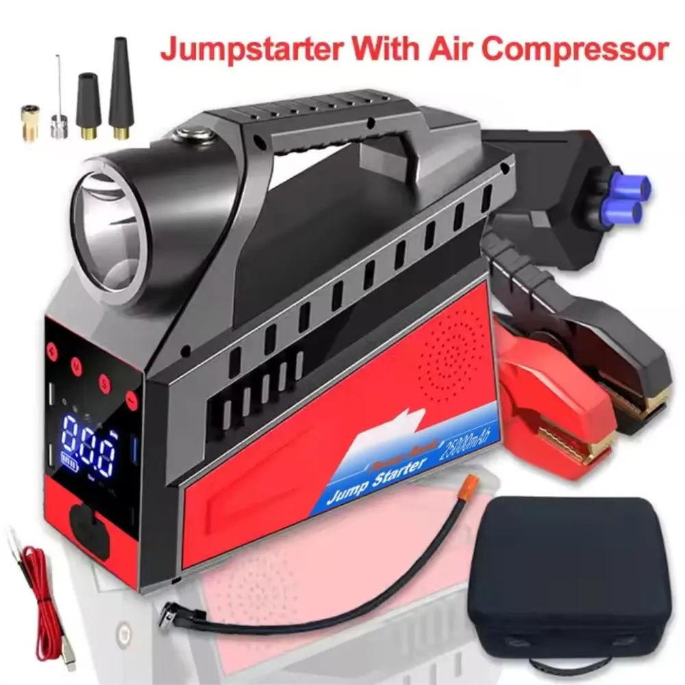 Wholesale High Quality Large Capacity Car Jump Starter Portable Inverter Generator Hot Selling Mobile Power Supply Lithium Ion Battery (25000mAh) Manufacturer, Exporters