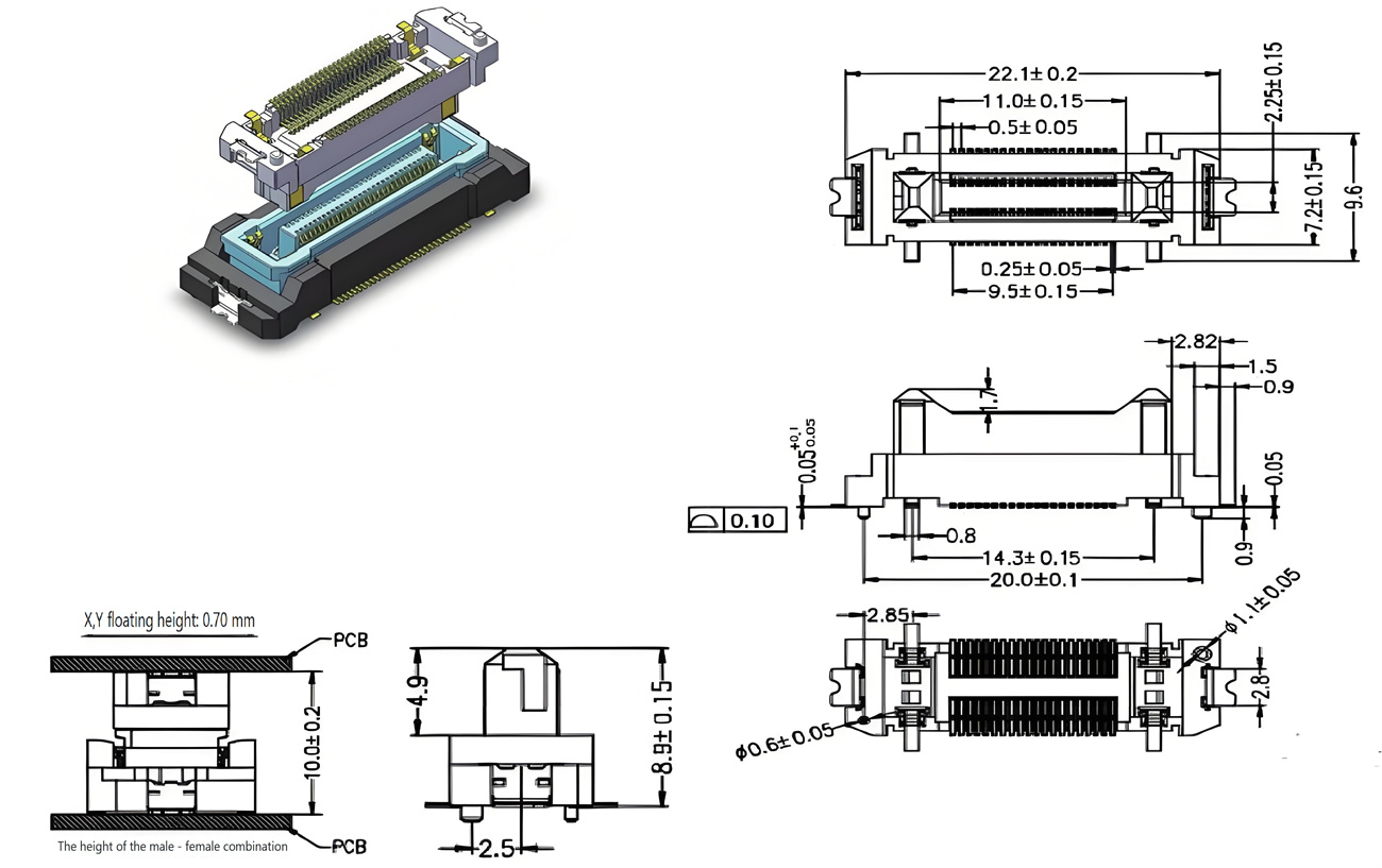 Floating Series - 2.54mm Pitch Plug
