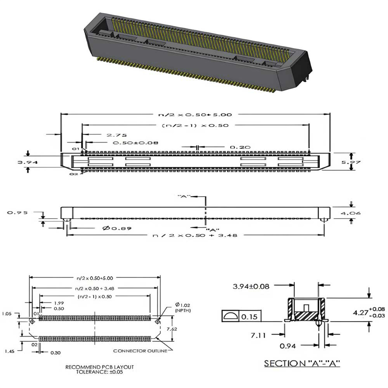 80BX Series - 0.50mm Pitch Socket
