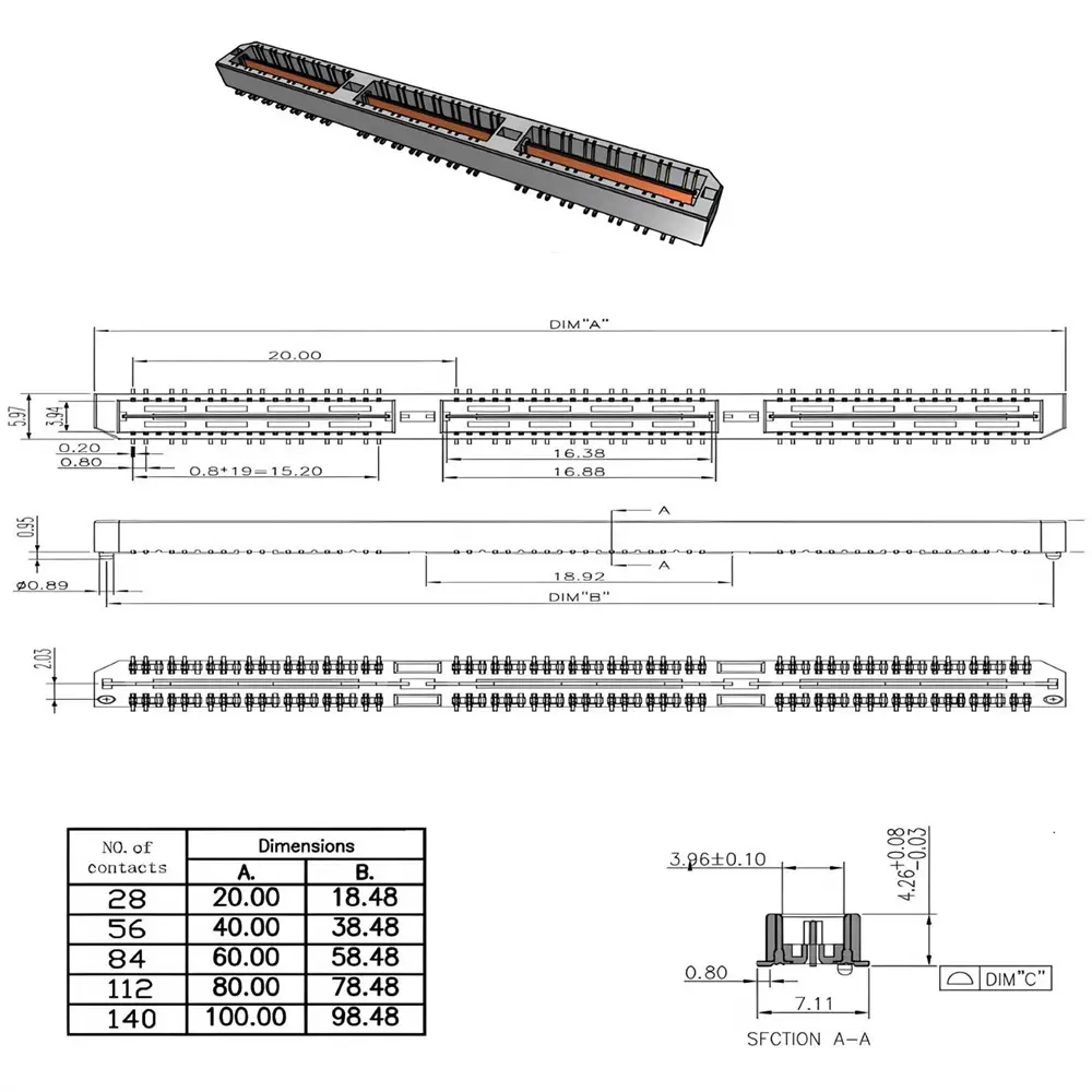 OEM 80X Series-0.80mm Pitch(High Speed Transmission Electrical Connectors) Supplier, Exporters