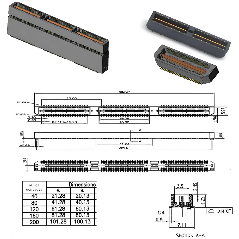 OEM 80X Series-0.80mm Pitch(High Speed Transmission Electrical Connectors) Supplier, Exporters