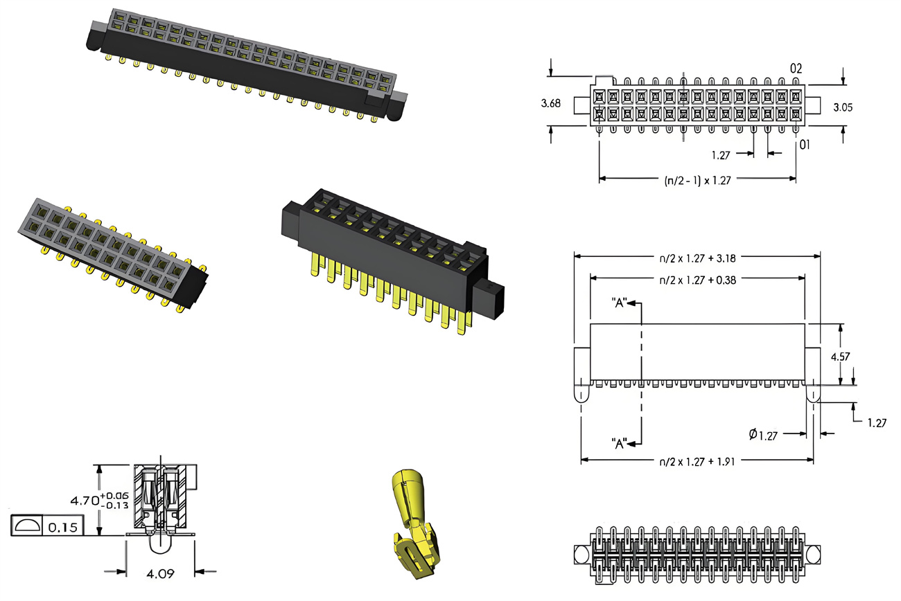 Round Hole Series - 1.27mm Pitch Socket