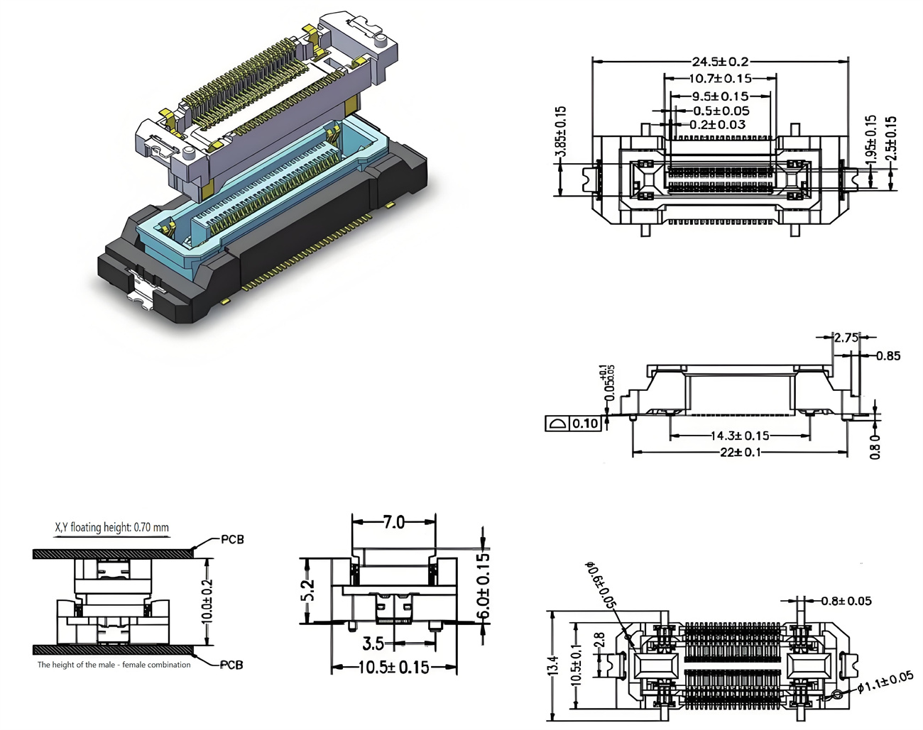Floating Series - 2.54mm Pitch Socket