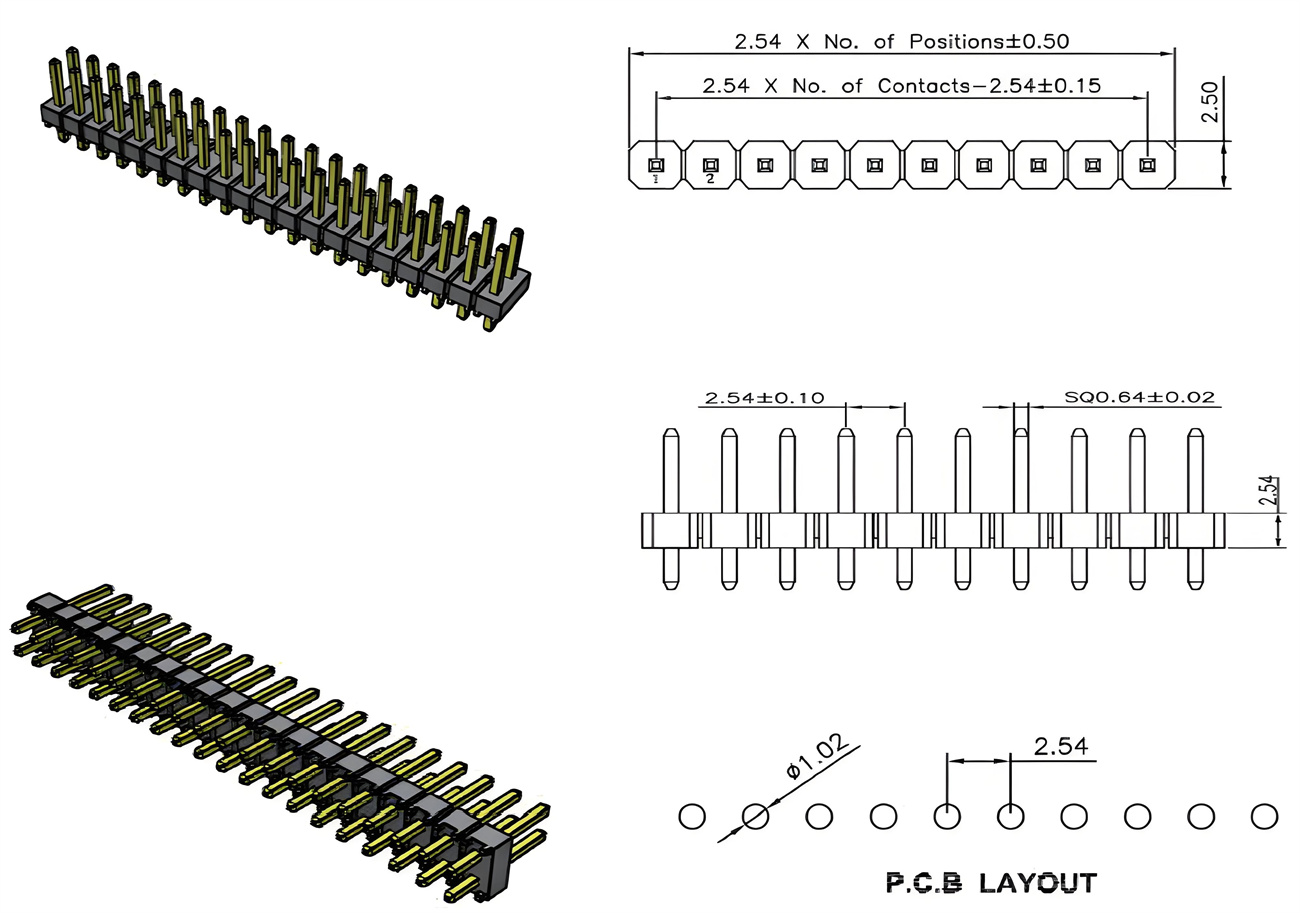 Pin Header Series - 2.54mm Pitch Pin Header