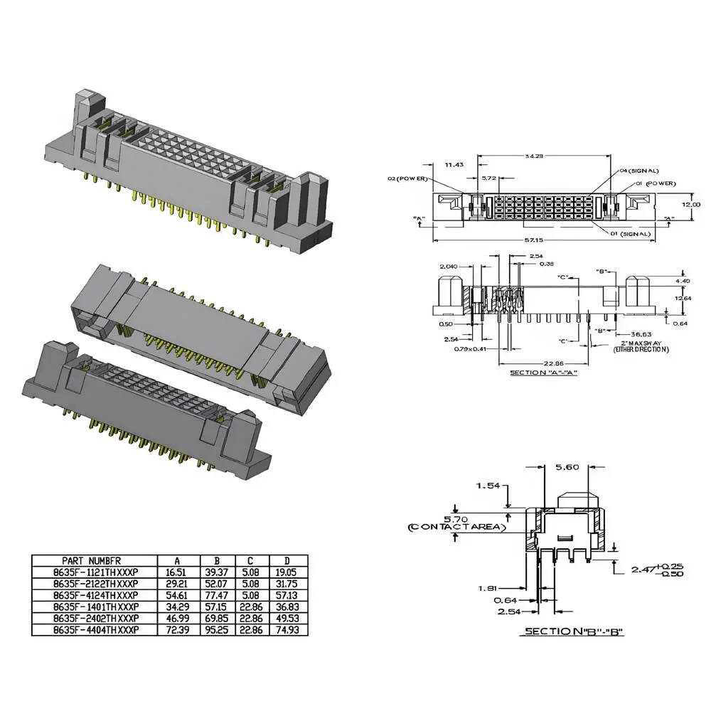 ODM Large Power + Signal Series - 2.54mm Pitch Suppliers, Exporter