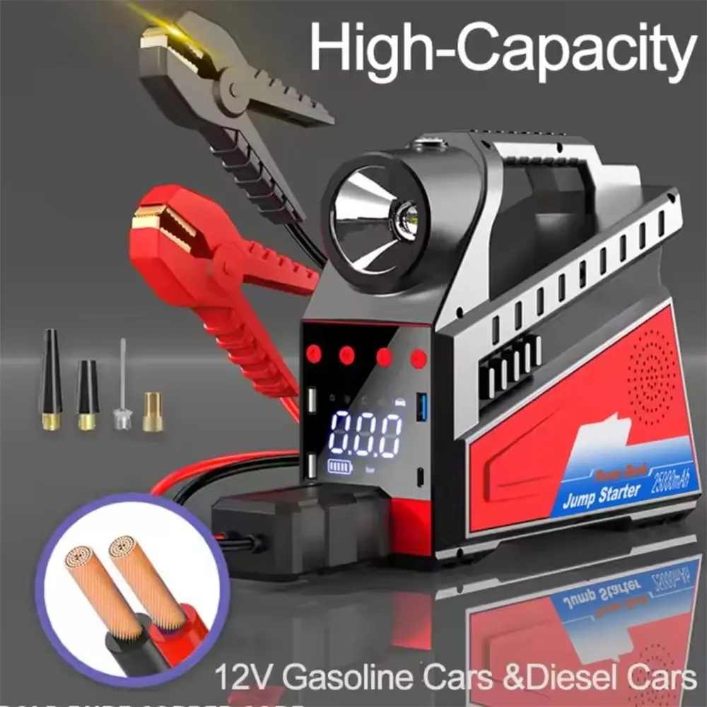 Wholesale High Quality Large Capacity Car Jump Starter Portable Inverter Generator Hot Selling Mobile Power Supply Lithium Ion Battery (25000mAh) Manufacturer, Exporters