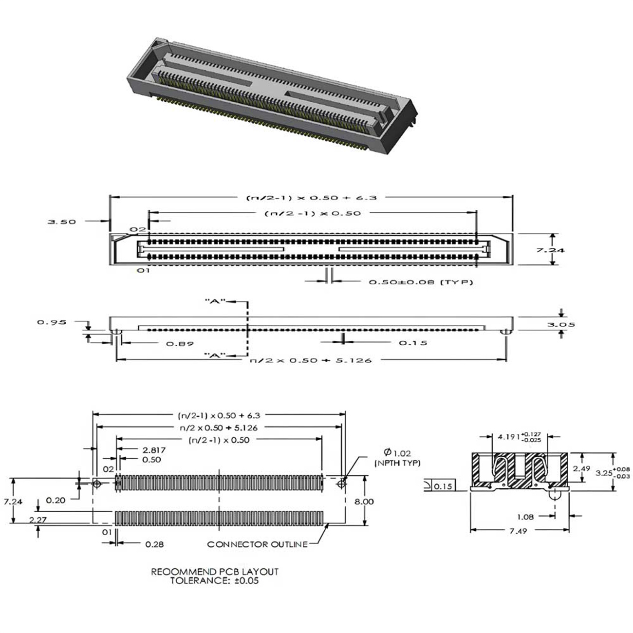80BX Series - 0.50mm Pitch Plug
