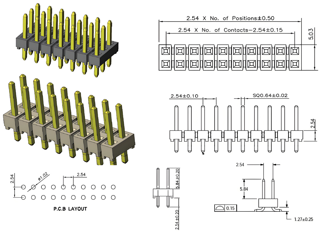 Pin Header Series - 2.54mm Pitch Pin Header
