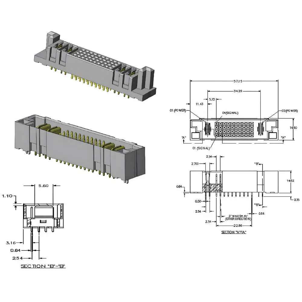 ODM Large Power + Signal Series - 2.54mm Pitch Suppliers, Exporter