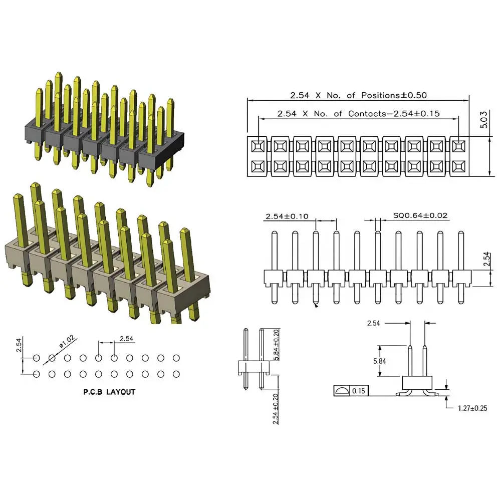 OEM Pin Header Series - 2.54mm pitch Supplier, Exporter