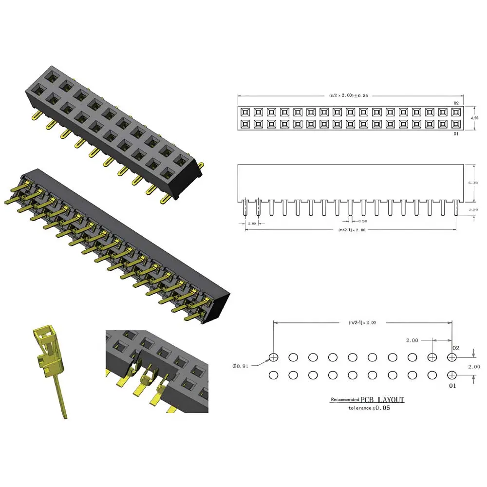 ODM Pin Header Series - 2.0mm pitch Supplier, Exporter