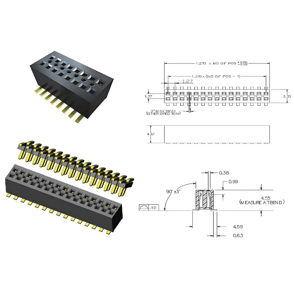 OEM Pin Header Series - 1.27mm pitch Supplier, Exporter