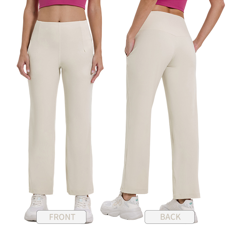 Yoga Pants Women Wide Leg Pants with Pockets High Waist Stretch Yoga Pants Casual Sports Pants